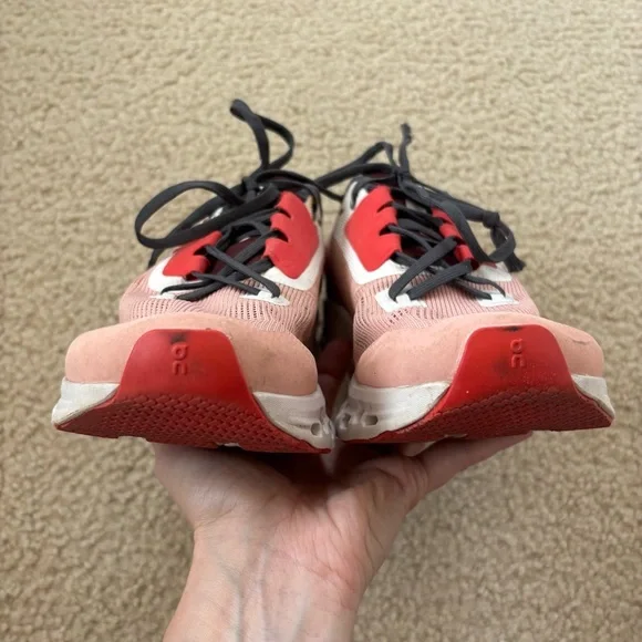 On Running Women's Cloudstratus Pink Red Running Shoes Size 8 - Picture 5 of 9